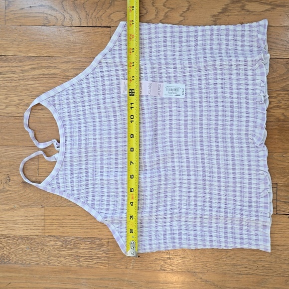 SO BRAND WOMENS JUNIOR PLUS PURPLE AND WHITE SMOCKING SUMMER TANK TOP SIZE XXL - Picture 8 of 12